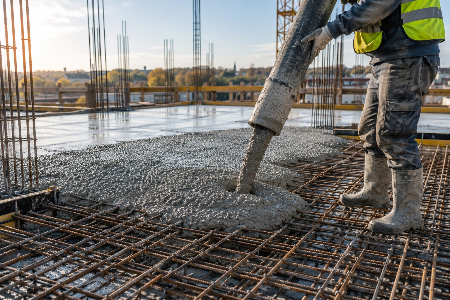 Beton- und Stahlbetonarbeiten mit Bewehrung
